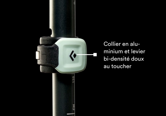 Soft touch FlickLock+ Black Diamond adjustment system